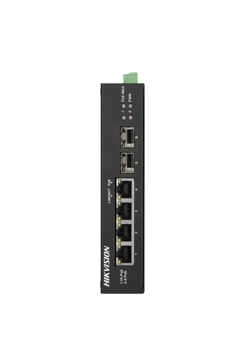 HIKVISION DS-3T0506HP-E/HS Switch PoE no administrado Gigabit 4 puertos