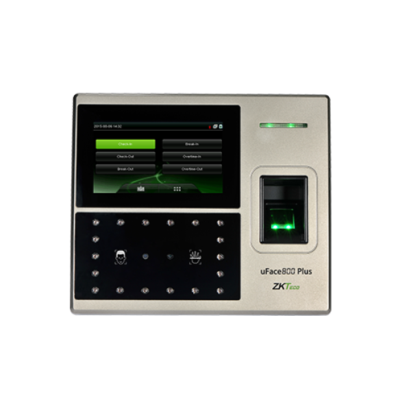  ZKTECO UFACE800 PLUS reloj biométrico control y acceso asistencia rostro huella tarjeta 