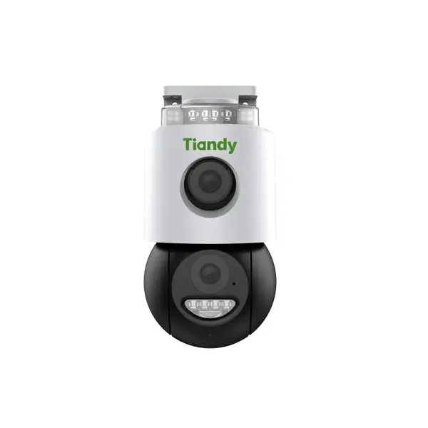 TIANDY TC-H363N-I5W-WIFI-EU-4MM-V4.0 Cámara IP WiFi PT Dual 6MP (3MP+3MP) Color Maker con Audio Bidireccional, Auto Tracking e IP66