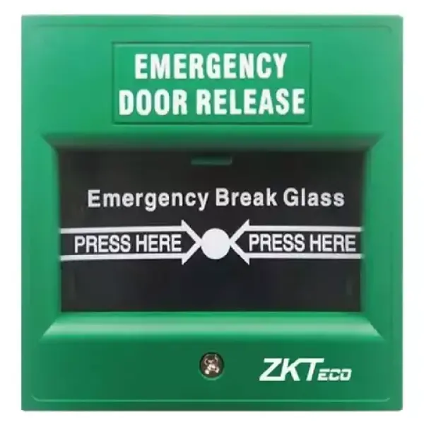 ZKTECO ZKABK900A-G botón emergencia 1 puerta contacto simple 86x86x52mm AC 125-250V 3A material ignífugo