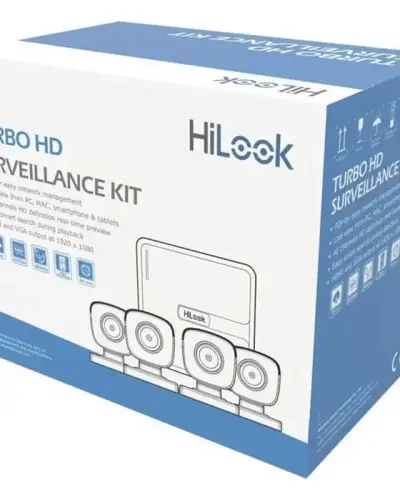  HILOOK HIKIT/204G/4XB120PC Kit analógico 2MP DVR-204G + 4 cámaras bala THC-B120-PC + fuente y cables 