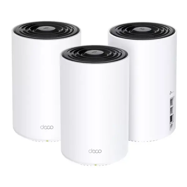  TP-LINK DECO X80 (3-Pack) Sistema Mesh WiFi 6 AX6000 4804Mbps 5GHz + 1148Mbps 2.4GHz 1 Puerto 2.5Gbps + 2 Gigabit IA Mesh 