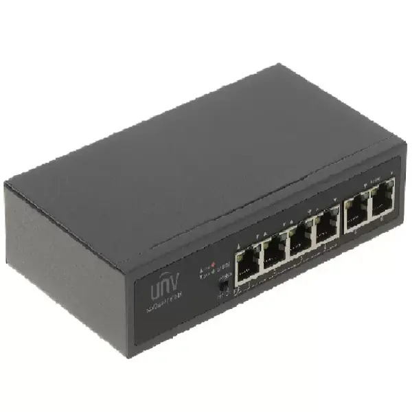  UNIVIEW NSW2010-6T-POE-IN Switch PoE 4 puertos 10/100Mbps + 2 uplink 10/100Base-TX 60W 
