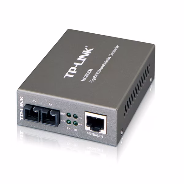  TP-LINK MC200CM Conversor medios Gigabit Ethernet 10/100/1000Mbps RJ45 fibra óptica multimodo SC 550m 