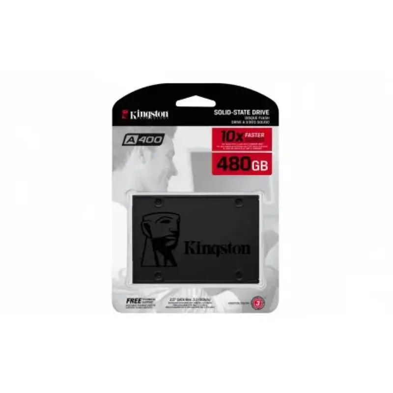  KINGSTON A400 480GB Unidad estado sólido SATA 6Gb/s 2.5 pulgadas 7mm 500MB/s lectura 450MB/s escritura 