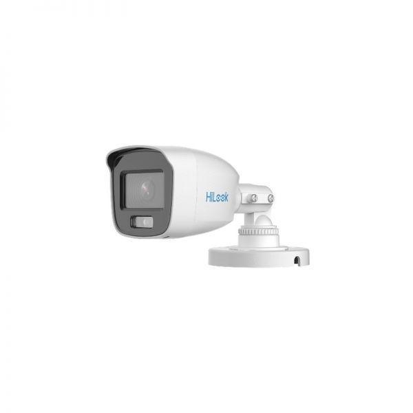HILOOK THC-B129-M Cámara bala analógica ColorVu 2MP 1080P 24/7 color lente 2.8mm luz blanca 20m cuerpo metálico TVI/AHD/CVI/CVBS