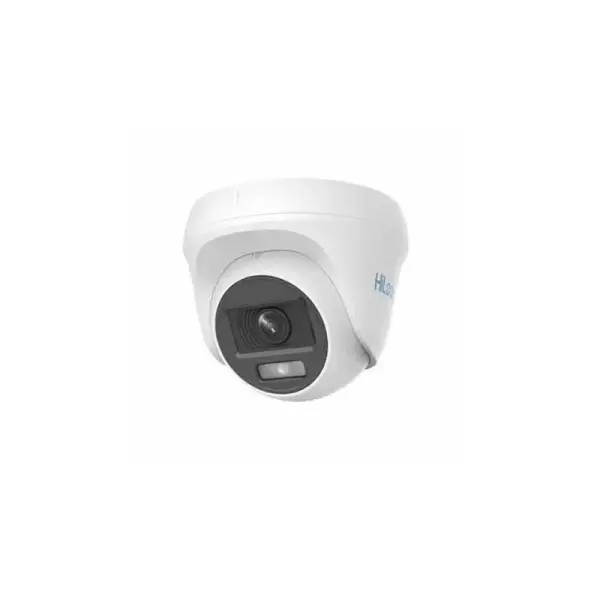 HILOOK THC-T129-P Cámara domo analógica ColorVu 2MP 1080P 24/7 color lente 2.8mm luz blanca 20m TVI/AHD/CVI/CVBS