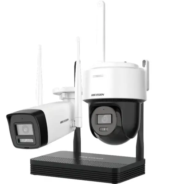  HIKVISION NKS424W03H Kit cámara bala 4MP H.265 + cámara PT domo WiFi NVS 